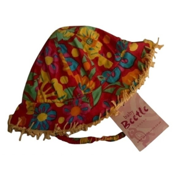 Baby Beetle Beetlejuice Girls Sun Hat NWT 12 Months Multicolor - Picture 2 of 3